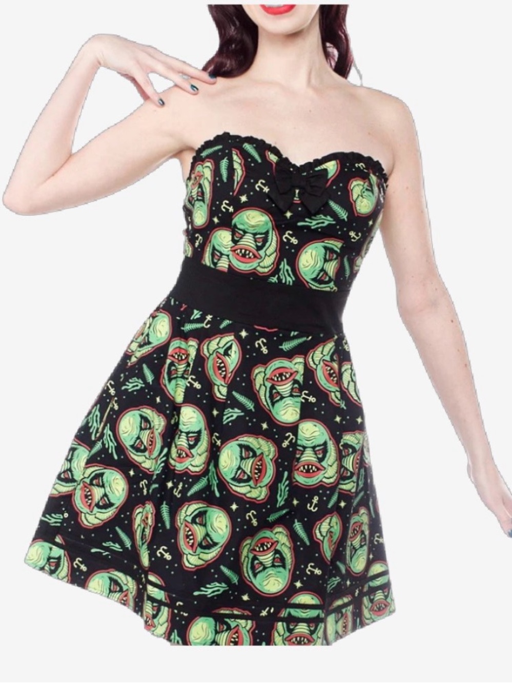 Vintage-Inspired Strapless Creature from the Black Lagoon